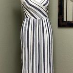 American Eagle  Outfitters blue & white striped pant jumpsuit Photo 2