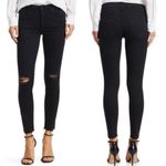 MOTHER LOOKER ANKLE FRAY GUILTY AS SIN BLACK DISTRESSED STRETCH JEANS PANTS 26 Photo 2