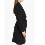 Cole Haan Cole Haan Signature Slick Wool Blend Wrap Shawl Collar Coat, Black, Size 8, NWT Photo 7