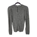 Karen Millen Gray Draped Twist Front Top | Long Sleeve | Zip Back | Size 6 Photo 2