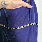 Blondie Nites Vintage 90’s Y2K Purple Green Holographic Rhinestone Empire Dress Photo 2