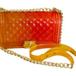 Risotto Orange pink jelly bean golden chain crossbody bag purse Photo 0