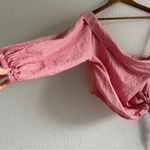 Free People  Get Down Top Red Striped Linen Blend One
Shoulder Blouse Siz… Photo 4