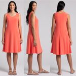 Sympli Nu Tank Swing Jersey Dress Short in Coral Orange Size 14 Photo 0