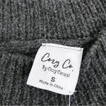Cozy Casual COZY CO Gray Off The Shoulder Sweater Ribbed Chunky Knit Fall Size Small New Photo 3