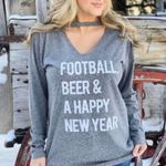 🔥REDUCED🔥Football, Beer Happy NY L/S Cut Photo 2