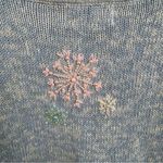 Erika White Stag Snowman Christmas Holidays Grandma Sweater Vest Blue Size Large Photo 5