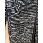 Karl Lagerfeld  Paris Black White Tweed‎ Open Front Blazer Jacket Large Elegant Photo 2