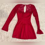 House Of CB NWOT  Jennica Red Rose Satin And Lace Mini Dress sz XS Photo 6