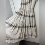 Mirth Paros Grecian Jamdani one shoulder cotton embroidered maxi dress S Blue Photo 4