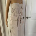 ZARA Off Shoulder Midi Cargo Dress Photo 6