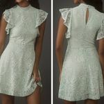 Anthropologie Maeve Mock-Neck Ruffle Sleeve Lace Mini Dress, Size L Photo 1