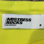 Mistress Rocks Tough Love Lemon Puff Sleeve Crop Shirt Small Photo 4