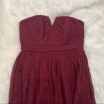 J.Crew  Nadia Strapless Bridesmaid Dress Burgundy Photo 2