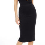Dress the Population NWT  Vanessa Black Halter‎ V
Neck Dress Size XL $178 Photo 0