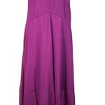 Bar III SZ 14 Maxi Dress V-Neck Spaghetti Straps Lined Slits Rear Zip Amethyst Photo 0
