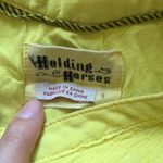 Holding Horses Yellow Smocked Button Up Flowy Swing Tank Top Photo 5