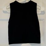 Adidas  Black Wanderlust Warp Knit Sleeveless Crewneck Crop Top Tank Size S Photo 0
