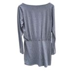 Susana Monaco Women's M Gray Long Sleeve Blouson Mini Length Dress Photo 1