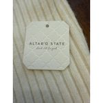 Altar'd State NWT  Women's Cropped Ribbed Turtleneck Sweater in Cream, Size Small Photo 4