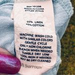 Soft Surroundings  Women's Blue Sleeveless Dress Casual Linen Blend Summer Photo 15