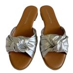 Franco Fortini  Dawn Silver Flat Sandals Size 7M Womens Photo 4