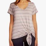 matty m  Striped Side Tie Tee Shirt. Size Small. EUC Photo 1