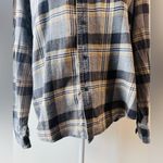 American Eagle  Outfitters Black and Gray Boyfriend Super Soft Plaid Shirt Size M Photo 3