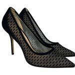 Stuart Weitzman Shoes Womens 9 Tasha Mesh Leather Stiletto Heels Formal Black Photo 0