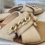 Boutique Faux Suede Chain Sandals Photo 9