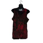 Avenue Y2K Whimsygoth Velvet Burnout Tank Top Red Size 1X Photo 2