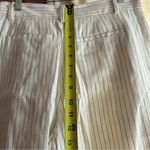 Madewell Superwide-Leg Trouser in Pinstripe Linen Blend Harlow Pants NWT Size 0 Photo 8