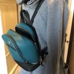 New Jessica Moore Designer Mini Teal & Black Backpack with Dust Cover Blue Photo 14