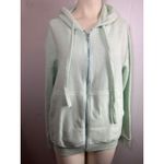 Soft Serve Cloud Cotton Zipper Hooded Jacket in Lime Sherbert. Size S Green Photo 1