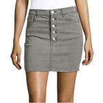J Brand Rosalie Skirt Gray Button Front High Rise Frayed Hem Size 27 Photo 0
