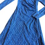 Kuhl Long Sleeve Stretch Dress Blue Boho Print Ruched Comfy Size Small Women's Photo 6