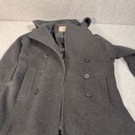 Croft & Barrow Women's Gray Wool Double Breasted Hooded Peacoat Size Medium Photo 9