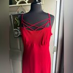 Vintage Evan Picone sleeveless red strappy maxi formal dress, size 16 Photo 2
