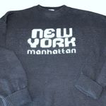 Topshop Curve Knit New York Sweater in Monochrome Black Size 8-10 Medium Photo 6