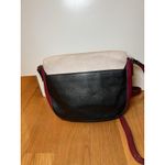 Kate Spade Crossbody Bag Womens Medium Colorblock Black Burgundy White Leather Photo 2