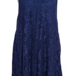 Ambiance Sleeveless Navy Blue Lace Mini Dress Size Medium Wedding Guest Dress Photo 0