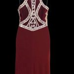 Clarisse 2807 Marsala Maroon Burgundy Silver Prom Dress Photo 9