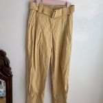 ALC Frank A.L.C Dune Women's Khaki/Tan Belted Straight Pants Size 2 Photo 7