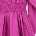 Anna Rae Long Sleeve Mini Shirt Dress Button Front Pockets Pink Size XS Photo 3