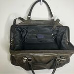 Clava American dark‎ gray leather weekender bag 19” x 12” x 10” trendy vintage Photo 1