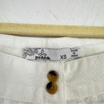 prAna  White Pleated Short Sleeve Blouse Womens XS Beachy Casual Cotton Peasant Photo 4