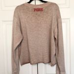 Victorias Secret PINK Utah Utes Oversized Distressed Long Sleeve Size L Tan Size L Photo 6