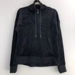 C9 Champion New Velour Quarter Zip Pullover Velvet Sweatshirt Black Photo 3