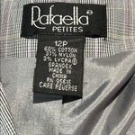 Rafaella  Gray Blazer with Plaid Pattern and Tailored Fit Photo 7