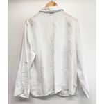 Charter Club  Casual Shirt 100% Linen White Plus Size 18W Long Sleeve Buttoned Photo 4